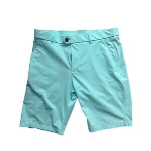 Greyson Montauk Golf Shorts Mens 36 Aqua Blue 8" Inseam Stretch $130